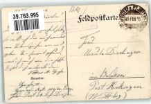 Hollebeke 1916 Radierung Feldpost WK I III.Gren.Rgt.123
