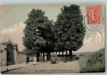93240 Stains 1906 - Avenue de la Gare Auto Oldtimer Briefmarke Bildseite