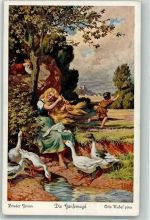 Die Gänsemagd Brüder Grimm F Ph G Nr. 4385 Serie 241 Kubel, O. Künstlerkarte