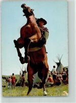 Winnetou 2 Teil Pferd Indianer Filmszene Foto AK