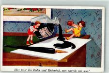 Kinder Schreibfeder WBSS 9658 Tintenfass