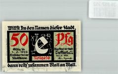 99830 O5908 Treffurt 1921 Notgeldschein 50 Pfg. Ehem. hessisches Amtshaus bis 1736