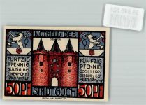 47574 W4180 Goch 1922 Notgeldschein 50 Pfennig Steintor