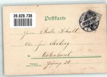 Hydrometer Kornblume Spruch Gruss aus Schwan 1902 Lithographie