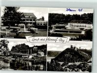 53773 W5202 Hennef Sieg Foto AK Kurhaus Schloss Schwimmbad Sportschule