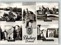 86633 W8858 Neuburg a d Donau - Donaubrücke Oberes Tor Eingang zum Schloss