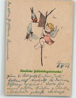 Elfe Vogel Glückwunsch Biene Künstlerkarte