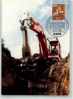 MaxiPhil 18/82 Berlin Löffelbagger Stempel: Erstausgabe Industrie & Technik 1982 Bonn Maximumkarte