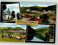 35716 W6344 Steinbrücken , Dillkr - Kirche Pferde