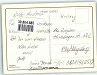 sign. James, Brian Woosh Künstlerkarte Athena 9350 Coca-Cola Gebrauchsspuren