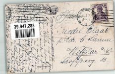 sign. Bergh Landschaft mit Schafen Nr. 555 Maschinenstempel Degi 1920 Künstlerkarte