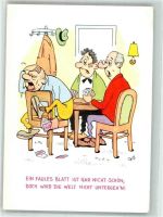 Zoecke Humor Nr. 2457 Faules Blatt Skat Gebrauchsspuren