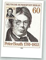 Sonderstempel Peter Beuth 1781-1853 12.11.1981 Maximumkarte KEINE AK