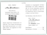 61389 W6384 Arnoldshain KEINE AK Hotel Am Forsthaus Schwimmbad Informationskarte