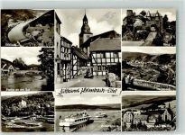 52396 W5169 Heimbach , Eifel Foto AK Stausee Schwimmbad Abtei Mariawald