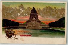 O7000 Leipzig Völkerschlachtsdenkmal 1906 Lithographie
