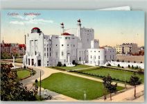 03042 O7500 Cottbus 1913 Foto AK Stadttheater
