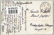 Gand Gent 1914 Winter Bahnhof Feldpost WK I