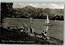 82449 W8114 Uffing a. Staffelsee Foto AK Strandbad mit Heimgarten