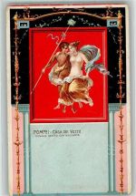 Pompei e Scavi Casa dei Vetti Giovane Satiro con Baccante Erotik Mythologie Künstlerkarte