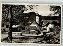 82490 W8105 Farchant Foto AK Kirchplatz