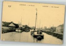 Leuven Louvain / Löwen 1917 - Hafen Le Canal Frachtschiff