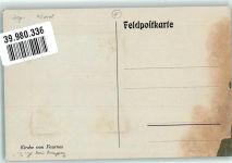 30210 Fournes Gebrauchsspuren Kirche Foto AK Feldpostkarte