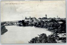 86633 W8858 Neuburg a d Donau - Teilansicht, Flusspartie, Schloss