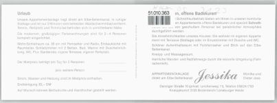 29389 W3123 Bodenteich - Pension Jessika, Klappkarte