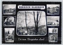 51427 W5060 Bergisch Gladbach - Blick vom Quirlsberg, Realschule, Zollamt, Laurentiuskirche, Gnadenkirche, Marktplatz, Blick auf Maria Hilf