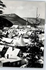 78147 W7741 Urach , Baden - Winter- Karte, Kirche, Ortsansicht
