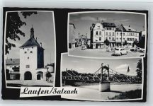 83410 W8229 Laufen , Salzach - Stadttor, Ortsansicht, Brücke