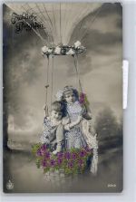 NPG Nr. 2342 Ballon Kind Blumen Pfingsten Stoffapplikation