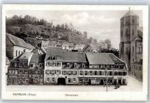 66424 W6650 Homburg , Saar - Marktplatz, Restaurant Bismarck, Drogerie