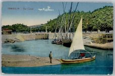 Ismailia Lithographie The Canal Hafen