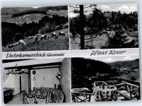 77736 W7615 Unterharmersbach Werbe AK Pension Haus Roser