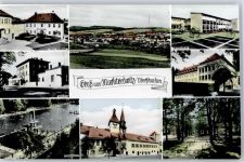 95615 W8590 Marktredwitz - Schwimmbad Bahnhof Altes Rathaus Neues Rathaus Stadtpark Berufsschule Stadtkrankenhaus