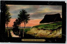27726 W2862 Worpswede Lithographie Am Dorfrande
