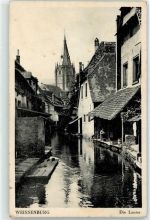 67160 Wissembourg Weißenburg (Elsass) - Die lauter Blick zur Kirche
