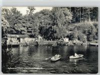 06493 O4303 Ballenstedt Foto AK Schwimmbad Hirschteich