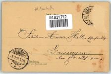 77716 W7612 Haslach im Kinzigtal 1898 Lithographie / Mondschein Schwarzwaldhaus Ort lt. Stempel