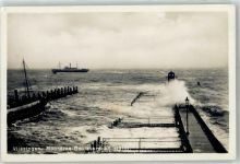 4381 Vlissingen - Seebrücke bei Sturm