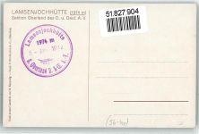 Lamsenjochhütte Künstlerkarte sign.H.Kreyssig Hüttenstempel
