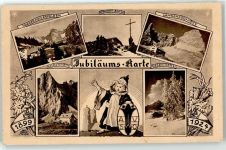 Lamsenjochhütte - Jubiläumskarte 1899 1924 Vorderkaiserfelden Pyramidenspitze Falkenhütte