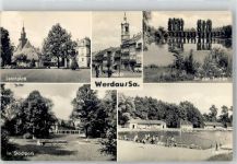 08412 O9620 Werdau , Sachs - Markt Schwimmbad Stadtpark