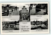 23730 W2430 Neustadt in Holstein - Hafen Krempertor Jungfernsteig Binnenwasser Strandbad Kirche