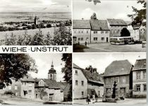 06571 O4736 Wiehe , Unstruttal - Marktplatz Schlossstraße Ranke Denkmal Omnibus