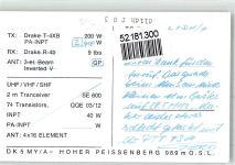 82383 W8126 Hohenpeißenberg KEINE AK DK5MY Gerhard Strunz