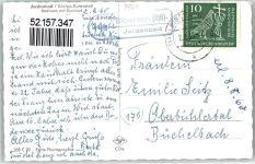 88400 W7950 Jordanbad - Kurhaus Badhaus Landpoststempel