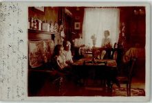 83607 W8150 Holzkirchen , Oberbay 1902 - Innenansicht Gruppenbild Ort handschriftlich